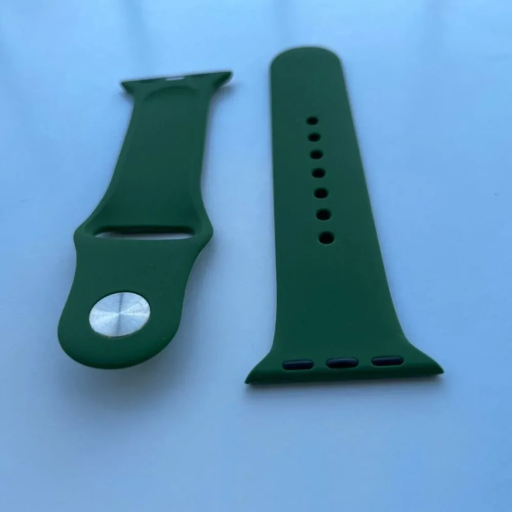 Replacement Strap for iWatch Green Tone Silicon Rubber Band Size 38/40mm